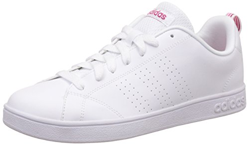 chaussures adidas neo advantage blanc rose clair femme