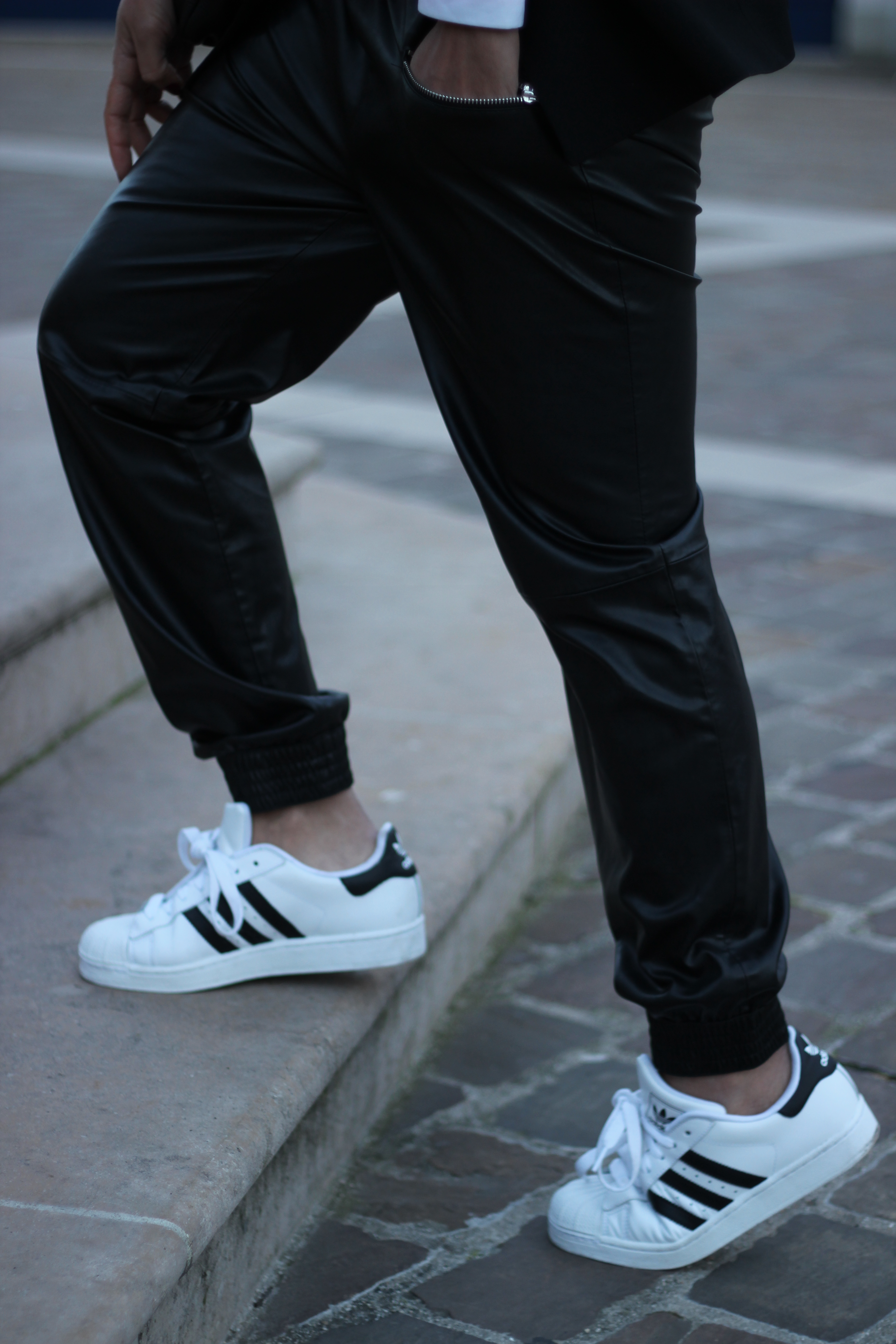 adidas superstar blanche porté