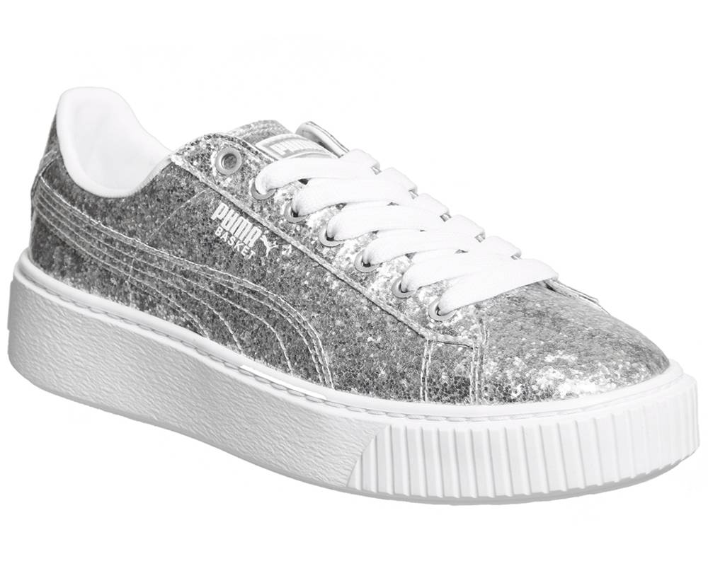 puma blanche plateforme femme